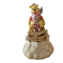 Lenox Pooh's Winter Dash With Piglet Music Box