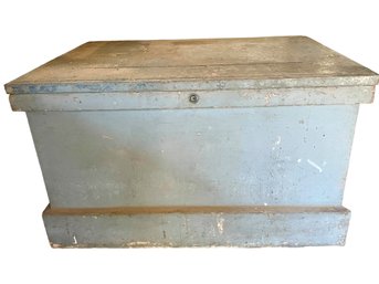 Gray Painted, Vintage Carpenter Tool Chest With Content.