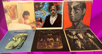 Vintage Vinyl Record Album LP Lot Rolling Stones,joe Walsh Etc