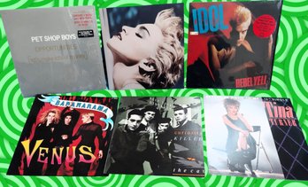 Vintage Vinyl Record Album LP Lot Billy Idol Madonna Pet Shop Boys Etc
