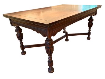 Vintage English Revival Dining Table.