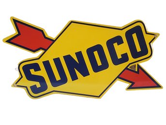 SUNOCO Collectible Porcelain Man Cave Garage Shop Wall Sign