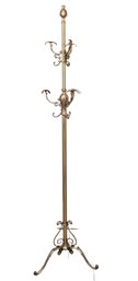 Traditional Scrolled Vintage Solid Brass Coat Hat Rack Stand