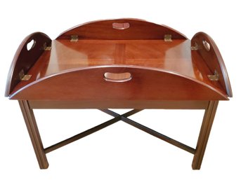 Very Nice Vintage Mahogany Oval Butler's Tray Table