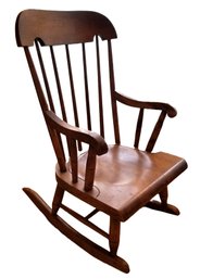 Vintage Nichols & Stone Co. Child's Youth Wood Rocking Chair