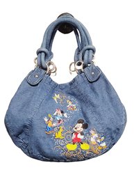 2012 The Bradford Exchange Disney Embroidered Mickey Mouse Denim Ladies Purse