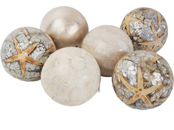 Grouping Of Six Decorative 4' Balls Orbs