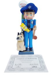 Vintage Steinbach Germany Kurt Adler Ltd Ed 1135 Signed Policeman Nutcracker In Original Box W/COA  (lot H)