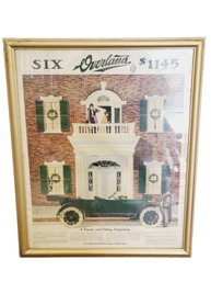 Vintage Framed Willy's Overland Automotive Ladies Home Journal Magazine Advertising Page