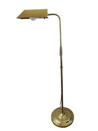 Vintage Mid Century Brass Pharmacy Adjustable Floor Lamp