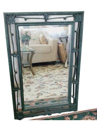 Carolina Mirror Company Green Verdigris Metal Look Wall Mirror