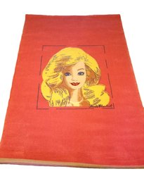1985 BARBIE Andy Warhol Limited Edition Pink Art Rug 42 / 5000 - 4'7x6'7 NEW OLD STOCK With COA