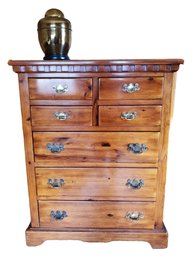 Vintage MCM Link Taylor Colonial Pine Solid Wood 7 Drawer Dresser