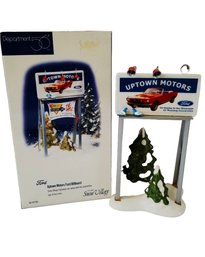 Retired Dept. 56 Uptown Motors Ford Billboard - Snow Village Series Department 56 - With Box