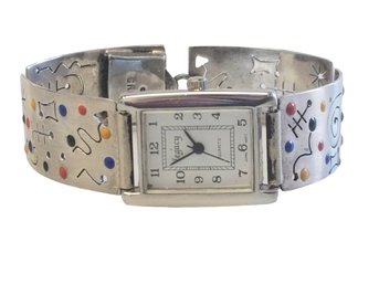 Unique Retro Legacy Ladies Watch With Sterling Silver 925 Handcrafted Band