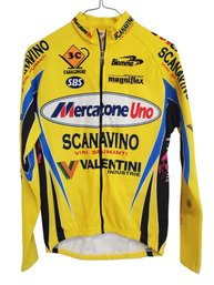 Yellow MERCATONE UNO MEDEGHINI Men's Cycling Zip Up Jacket Vintage