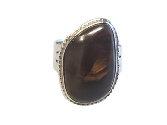 Vintage Mexican Fire Agate Sterling Silver Ladies Ring - Size 7