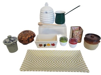 Pot Luck Of Decorative & Kitchen Porcelain, Glass & More