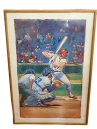 Framed Sarah Waldron Baseball Lithograph Print