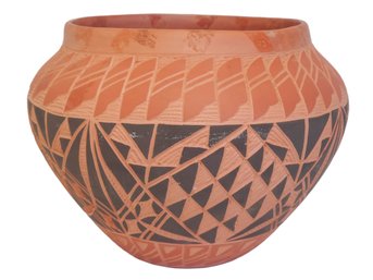 Large Vintage Pueblo Acoma New Mexico Southwest Red Clay Pottery Vase