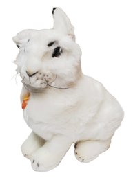 Original STEIFF Germany Large White Plush Artic Hare Rabbit With Tags