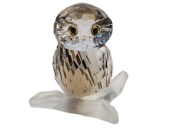 Lovely Swarovski Crystal Owl Figurine Austria - Original Box & Packaging  (aA)