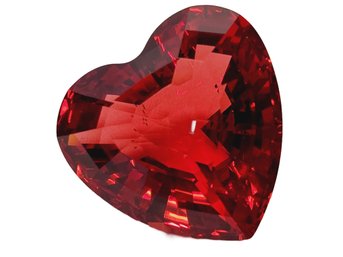 SWAROVSKI Crystal Ruby Red Faceted Heart SCS Membership Renewal Gift