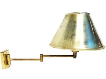 Vintage Mid Century Modern Brass Swing-Arm Wall Lamp