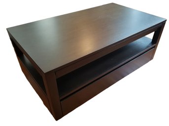 Crate & Barrel Wood Tourney Expandable Coffee Table