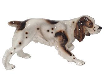 Vintage E&R Golden Crown Germany Porcelain German Short Haired Pointer Dog Figurine