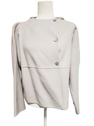 Ellen Tracy Size 10 Wool Short Jacket - Pale Gray Haze - Never Worn With Tags