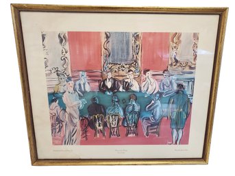 Vintage 1960s Framed Lithograph Print - Baccarrat Party Raoul Dufy Published By Shorewood Press