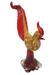 Vintage Italian Murano Art Glass Rooster Figurine