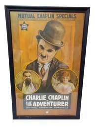 Framed ReproductionCharlie Chaplin Movie Poster 1917 Portal Publications Lonestar Corp Litho USA