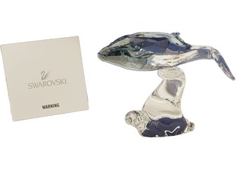 SWAROVSKI Austria Crystal Young Whale Figurine With Original Box - 1096741