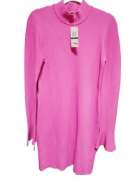 NWT Ladies MK Michael Kors Ultra Pink Size Large Bodycon Sweater Dress