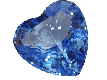 SWAROVSKI Crystal Blue Faceted Heart SCS Membership Renewal Gift