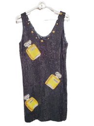 Jeanette For St. Martin Ladies Sequined Sleeveless Party Dress-Size Medium - New Old Stock With Tags