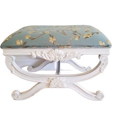 Lovely Vintage European-style Bench With Cushion