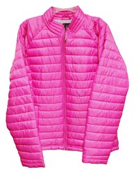 Ladies Hot Pink TG Tec Gear Size Extra Large Puffer Zip Up Jacket