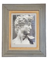 Vintage Framed Michelangelo's David Sculpture Portrait Print