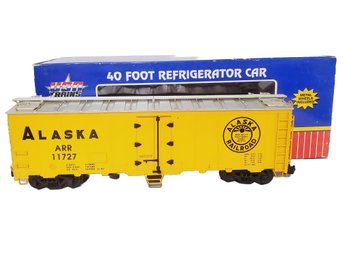 USA Trains Alaska 40 Foot Refrigerator Car R16512 With Metal Wheels G Scale Model Train In Original Box