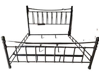 IKEA SKORZA King Size Brown Metal Bed Frame Comes With Hardware