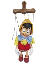 Vintage Walt Disney Musical Pinocchio Puppet With Display Stand`