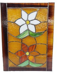 Pretty Floral Stained Glass Floral Panel