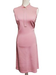 Vintage Ladies ACT III Pale Pink Rhinestone Embellished Sleeveless Knit Dress