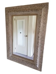 Dramatic Heavy Large Carved Wood Framed Wall Mirror