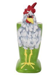 Whimsical Rooster Planter By Artist Mercedese Bantz Art Of California