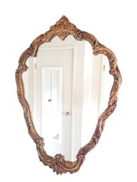 Vintage Ornate French Style Gold Gilt Resin Framed Mirror