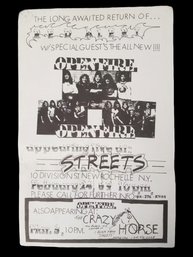 Vintage 1989 Red Alert With Special Guests Open Fire At Streets New Rochelle, NY Advertisement Flyer